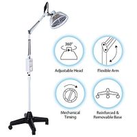 TDP Far Infrared Heat Lamp, Mineral Therapy, Pain Relief for Neck, Back, Shoulder, Knee, with Detachable Head, Adjustable Height, TDP-166F