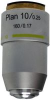 National Optical 710-160P 10X DIN Plan Achromat Objective Lens, N.A. 0.25, For 160 Microscopes