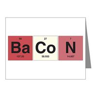 Note Cards (10 Pack) Bacon Periodic Table of Elements