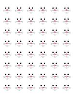 tkcutecandies123 48 Easter Bunny FACE Envelope Seals Labels Stickers 1.2" Round