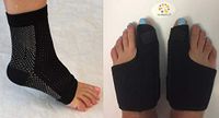 BunionToe Stretcher/Separator/Corrector(2 Pieces) & Compression Foot Sock (1 Pair) for bunions, hammertoes, Deformed Painful Toes, for Men and Women, Pain Free Treatment Relief (Black, S/M)