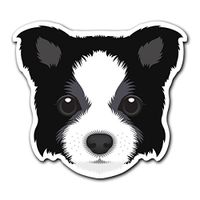 Border Collie - [CUSTOMI] Dog Breed Decal Sticker for Car Truck Macbook Laptop Air Pro Vinyl
