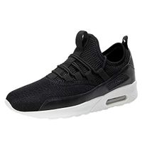 Men's Fashion Sneakers,Men‘s Lace-Up Sport Flat Shoes Wear Resistant Mesh Breathable Sneaker,Shoes for Men(7.5,Black)