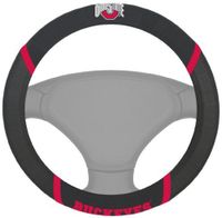 FANMATS NCAA Ohio State University Buckeyes Polyester Steering Wheel Cover by Fanmats