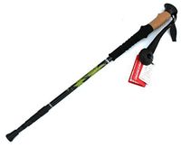 Gigamax(TM) 1.35M standard Outdoor camping mountaineering sticks cane walking stick Softwood carbon fiber cane boarding stick Three sections [ Black ]