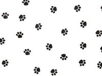 Pack Of 100, Black Paw Print Cello Bags 1.2 Mil 3.5 X 2 X 7.5" Capacity 1-1/2 Cups Made In USA