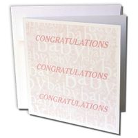 3dRose Pink Baby Congratulations - Greeting Cards, 6 x 6 inches, set of 12 (gc_34939_2)