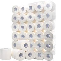 wuliLINL White Toilet Paper Toilet Roll Tissue Roll, 90x100mm, 4Ply C Fold Paper Towels Tissue, 10 Rolls-Fits Touchless Automatic Commercial Towel Dispenser