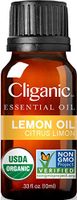 USDA Organic Lemon Essential Oil, 100% Pure & Natural | Undiluted, Therapeutic Grade for Aromatherapy, Skin, Household Cleaning | Premium Certified Organic | Cliganic 90 Days Warranty