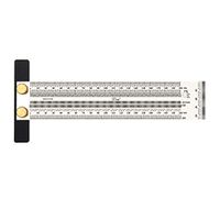 Colorzonesd Ruler Hole Ruler Ruler Ruler Ruler Woodworker Backing Ruler Hole Ruler Stainless Steel Ruler Ultra Precision Marking Ruler Scale Ruler T-Type Hole Stainless Scribing (200mm)
