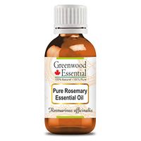 Greenwood Essential Pure Rosemary Essential Oil (Rosmarinus officinalis) Premium Therapeutic Grade for Hair, Skin & Aromatherapy 30ml (1.01 oz)