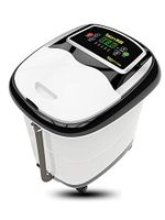 GJJ Foot Tub, Automatic Footbath, Electric Massage Heated Foot Bath Barrel, Pedicure Machine Home Tatic Deep Barrel,Black,A