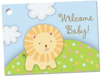 Welcome Baby Theme Gift Cards3-3/4x2-3/4" (30 unit, 6 pack per unit.)