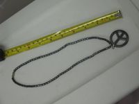 Traditional Glossy Black Hematite Necklace with Peace