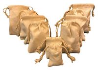 Reusable Eco Friendly 5x7 inches 100% Cotton Double Drawstring Muslin Bags Premium Quality (Natural Color)- Set of 25