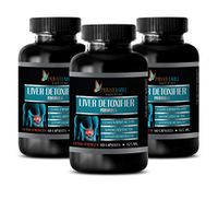 Liver Cleanse with Milk Thistle - Liver DETOXIFIER Formula - Extra Strength - lipase Digestive enzymes - 3 Bottles 180 Capsules