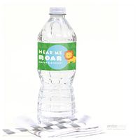 Andaz Press Jungle Safari Adventure Birthday Collection, Hear Me Roar Lion Water Bottle Labels, 20-Pack
