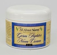Neem Oil"Germ Fighter" All Natural Healing Moisturizing Cream with Hemp, Zinc and Aloe - 2 oz Travel Size - for Cuts, Scrapes, Burns and Bites!
