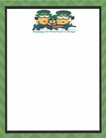 Minions Happy St Patrick's Day Stationery Printer Paper 26 Sheets