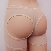 H.coosy practical;cozy Europe and the United States net yarn sexy body sculpting hip pants Ms. body sculpting buttocks buttocks underwear Wish explosion models Khaki M