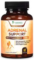 Adrenal Support & Cortisol Support 1300mg - Extra Strength Stress Support & Adrenal Support Supplement with Ashwagandha, Licorice Root, Rhodiola Rosea & Other Herbs, Non-GMO - 60 Capsules