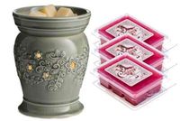 Perennial Illumination Fragrance Warmer Gift Set with 3 Courtneys Wax Melts - Strawberry-Vanilla