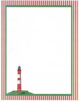 Red & White Lighthouse Stationery Printer Paper 26 Sheets