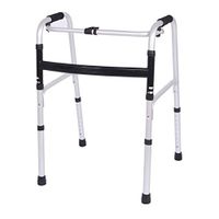 III- Multi-Function Armrest Walker Adjustable Folding Elderly Walking Assistance (Color : Black)