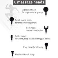 Massage Gun, Professional Personal Massage Desevice with 6 Adjustable Speeds & 6 Replaceable Massage Heads,Handheld Vibration Massage Equipment, Relieve Muscle Stiffness and Sorens