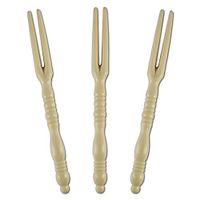 4" Appetizer Forks (Dessert, Cocktails, Sandwiches), Ivory, Set of 24 - Made in USA