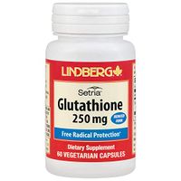 Lindberg L-Glutathione 250 mg, 60 Veg Caps, Reduced Form, Free Radical Protection*