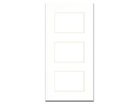 PA Framing, Extra Thick Single Mat, 3 Rectangular Openings, 10 x 20 inches - White Core/Gallery White