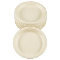 Benail 150 Pack 7" 100% Compostable and Biodegradable Plate Made From Bamboo & Sugar Cane Eco-Friendly With Excellent Strength Disposable Plate