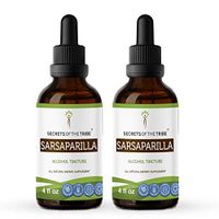 Sarsaparilla Alcohol Tincture Extract, Organic Sarsaparilla (Hemidesmus indicus) Dried Root (2x4 fl oz)