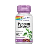 Solaray Pygeum Bark Extract 50mg | Healthy Prostate Support | Guaranteed to Contain 6.5mg Total Plant Sterols | Non-GMO | 60 VegCaps