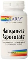 Solaray Manganese Asporotate Supplement, 30 mg, 100 Count