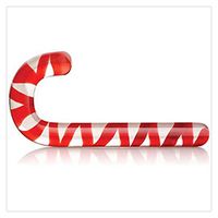 Micrkrowen Red Candy Cane Gl Crystal Massager