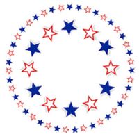 HotSaleStore Sticker Seals 48 Patriotic USA Stars Sticker Label Envelope Seals 1.2" Round