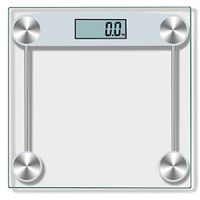 TANGON Digital Body Weight Bathroom Scale, Large Backlight Display and Step-On Technology, Tempered Glass, Simple Style, 330 Pounds Scales - Silver