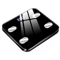 HJKKLL Intelligent Body Fat Scale, High Precision Measurement Bathroom Digital Scale, Smart APP for Fitness Tracking,Black