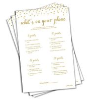 What's On Your Phone Game - Gold Confetti (50-Sheets)