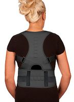 LifeShop Active Physio+ Magnetic Posture Gripping Back and Shoulder Support Brace (X-Large, White)