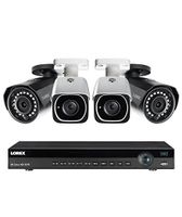 Lorex 8 channel NR9082 4K home security system with 2 8MP 4K LNB8111B Bullet Cameras and 2 4MP 2K LNB4421B Bullet Cameras