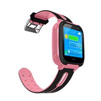 Qjoy Child Smart Watch，Kids Smart Watch Phone，Kids LBS Tracker Watch，Touchscreen Support SIM Card SOS Camera Alarm Clock Games Locator Kids Smartwatch Waterproof Multiple Languages Boys Girl Gift Toys
