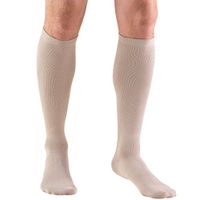 Truform Compression Socks, 8-15 mmHg, Men's Dress Socks, Knee High Over Calf Length, Tan, Medium