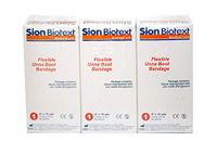 Unna Boot with Zinc by Sion Biotext - Flexible Compression Bandage Maintain Moist Healing Environment Medical Dressing Wrap - EMS First Aid Supplies - 4 Inches X 10 Yards Roll (Pack of 3)