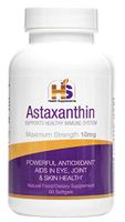 Astaxanthin 10 mg, Powerful Antioxidant, Anti-Inflammatory Supplement (60 caps) from Red Marine Algae. A Supplement for Boosting Your Immune System. Benefits Eye Health, Muscle Recovery, Joint Health