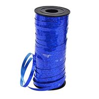 Crimped Curling Ribbon 2 Roll Metallic Balloon Ribbons for Parties Festival Florist Crafts Gift Wrapping 5MM 200Yard (Royal Blue)