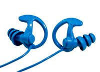 SureFire EP9 Sonic Defenders Cobalt Max Full-Block Metal Detectable Earplugs, triple flanged design, reusable, Medium