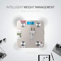 Bluetooth Body Fat Analyzer Beautiful Warm Heart Lazy Animal Pet Cat Weight Scale Bluetooth Body Fat Composition Monitor Analyzer with Smartphone App for Body Management-396 Lbs